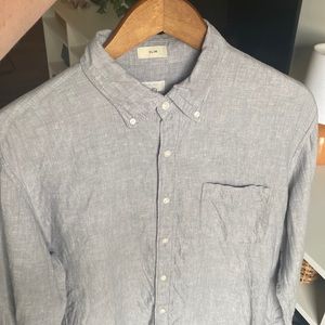 Jcrew Baird Mcnutt Slim Linen Shirt L